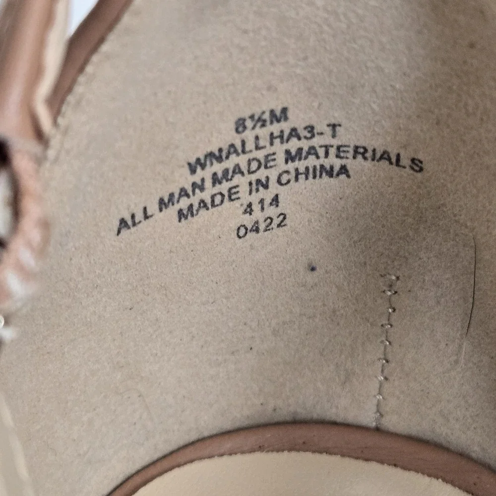 Nine West Beige Braided Strap Heels - Picture 3 of 9